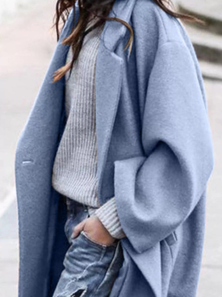 Oversized Long Wool-Blend Coat