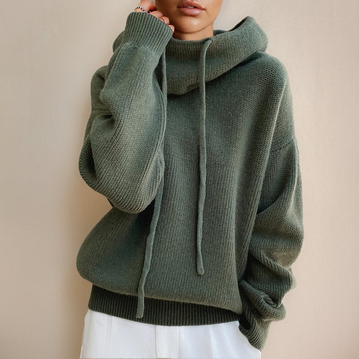 Oversized Merino Wool Hooded Jumper