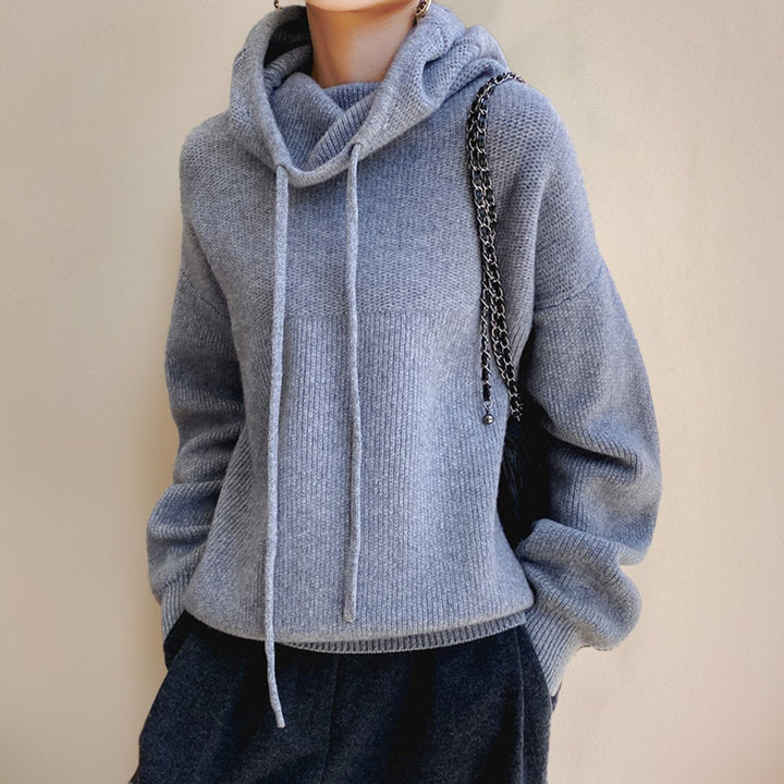 Oversized Merino Wool Hooded Jumper