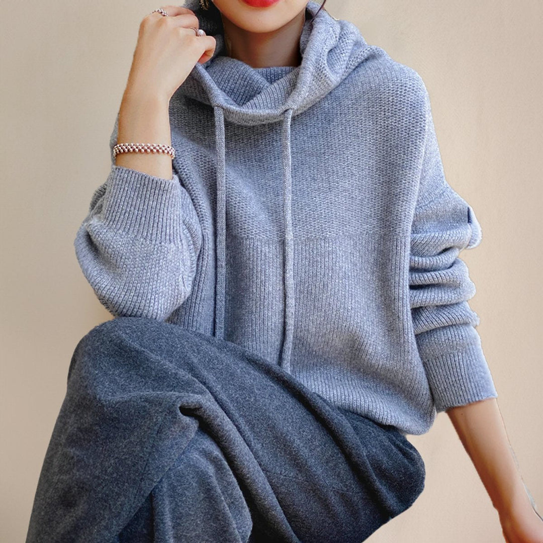 Oversized Merino Wool Hooded Jumper