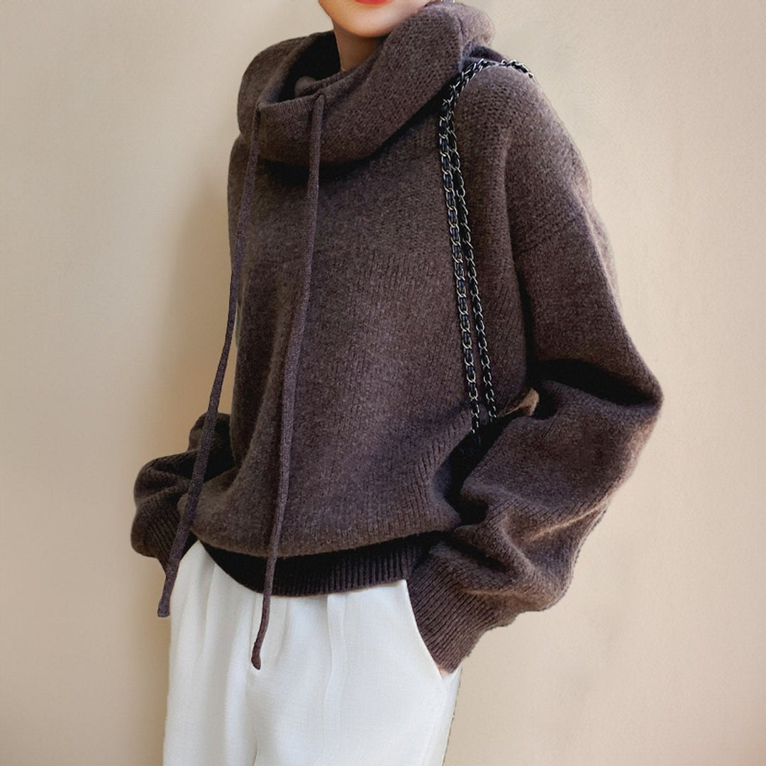 Oversized Merino Wool Hooded Jumper