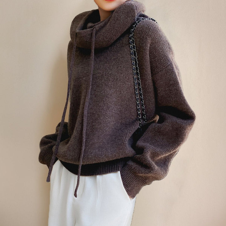 Oversized Merino Wool Hooded Jumper