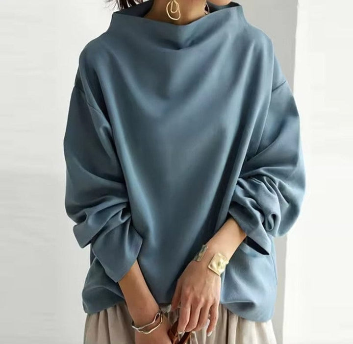 Oversized Mock Neck Knit Sweater