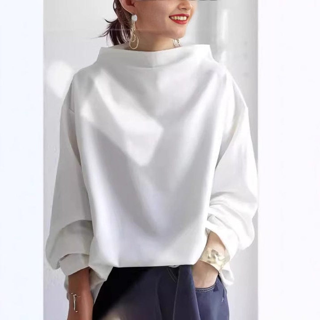 Oversized Mock Neck Knit Sweater