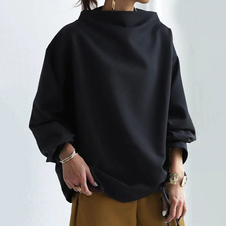Oversized Mock Neck Knit Sweater