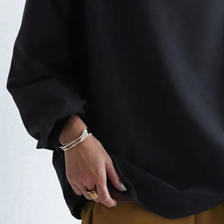 Oversized Mock Neck Knit Sweater