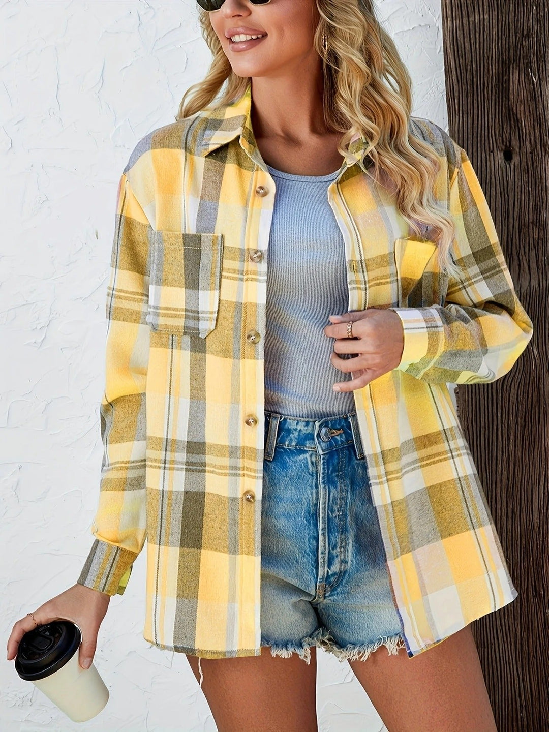 Oversized Plaid Flannel Shirt