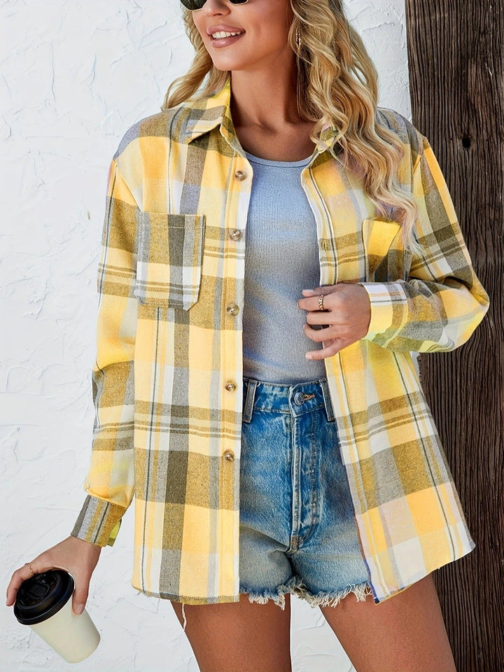Oversized Plaid Flannel Shirt