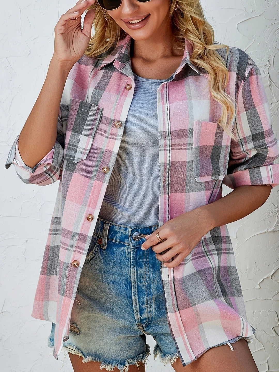 Oversized Plaid Flannel Shirt