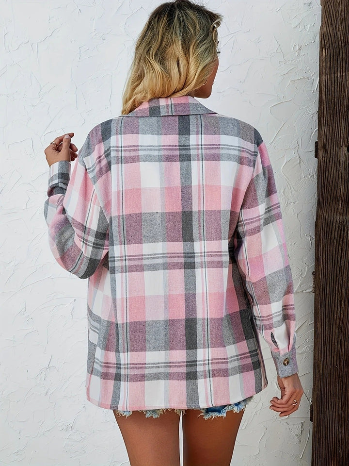 Oversized Plaid Flannel Shirt