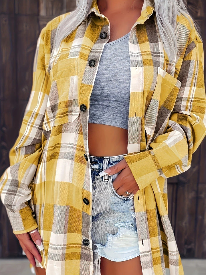 Oversized Plaid Flannel Shirt