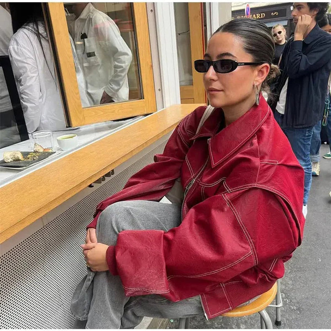 Oversized Quilted Bomber Jacket