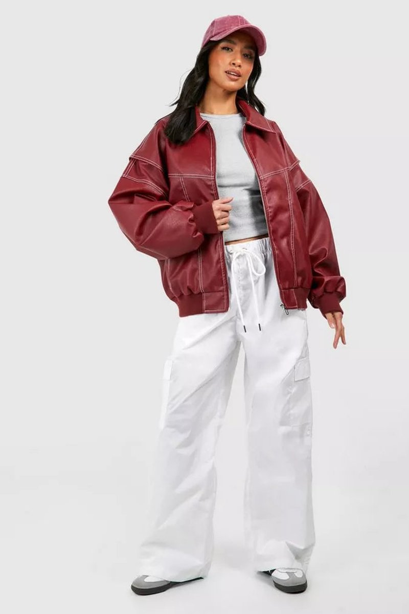Oversized Quilted Bomber Jacket