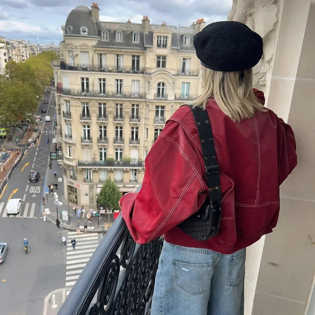 Oversized Quilted Bomber Jacket