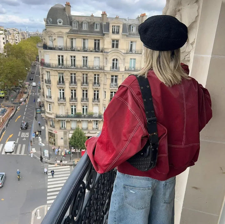 Oversized Quilted Bomber Jacket