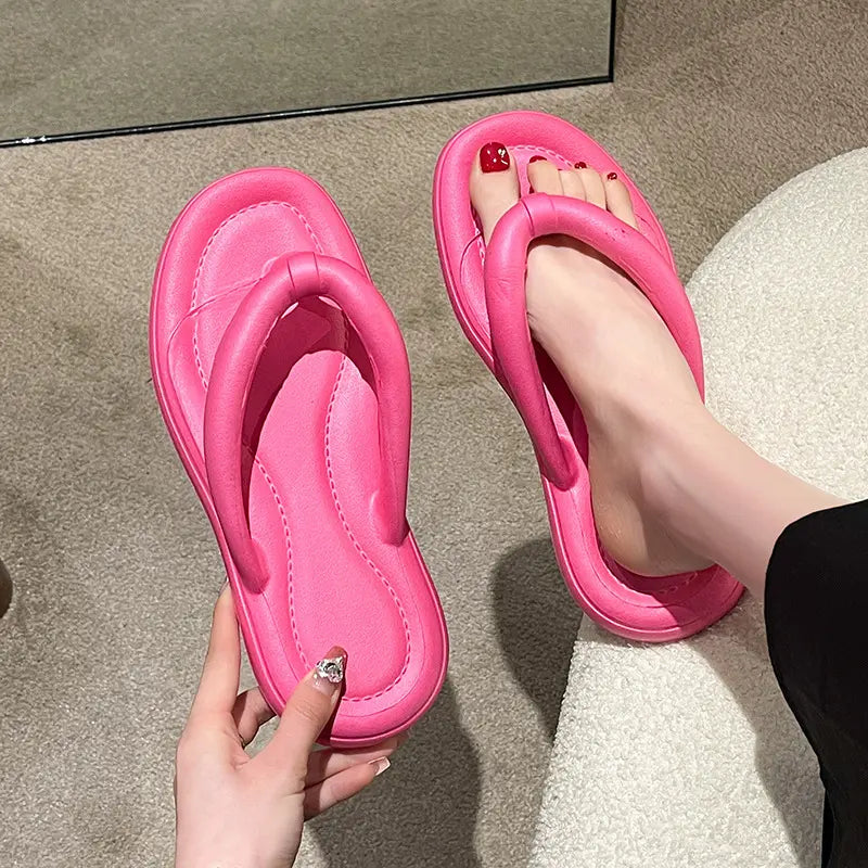 A pair of vibrant pink women&