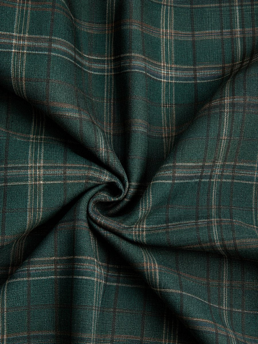 Plaid Flannel Maxi Shirt Dress
