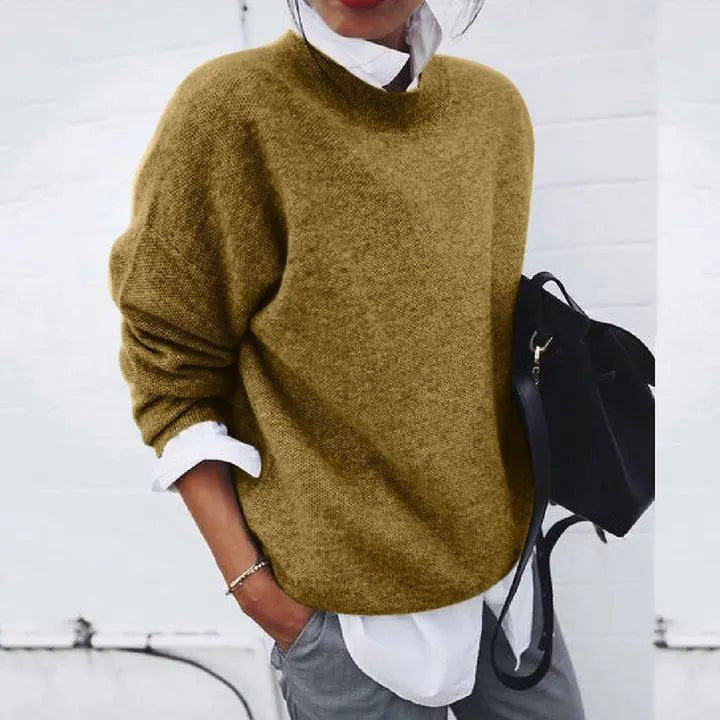 Relaxed-Fit Crew-Neck Cashmere-Blend Jumper