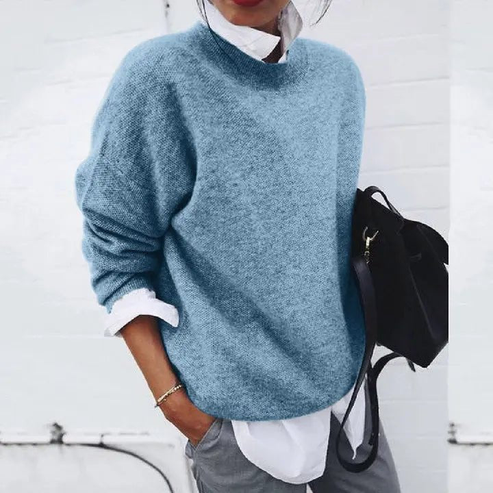 Relaxed-Fit Crew-Neck Cashmere-Blend Jumper