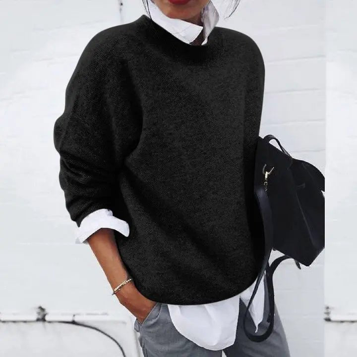 Relaxed-Fit Crew-Neck Cashmere-Blend Jumper