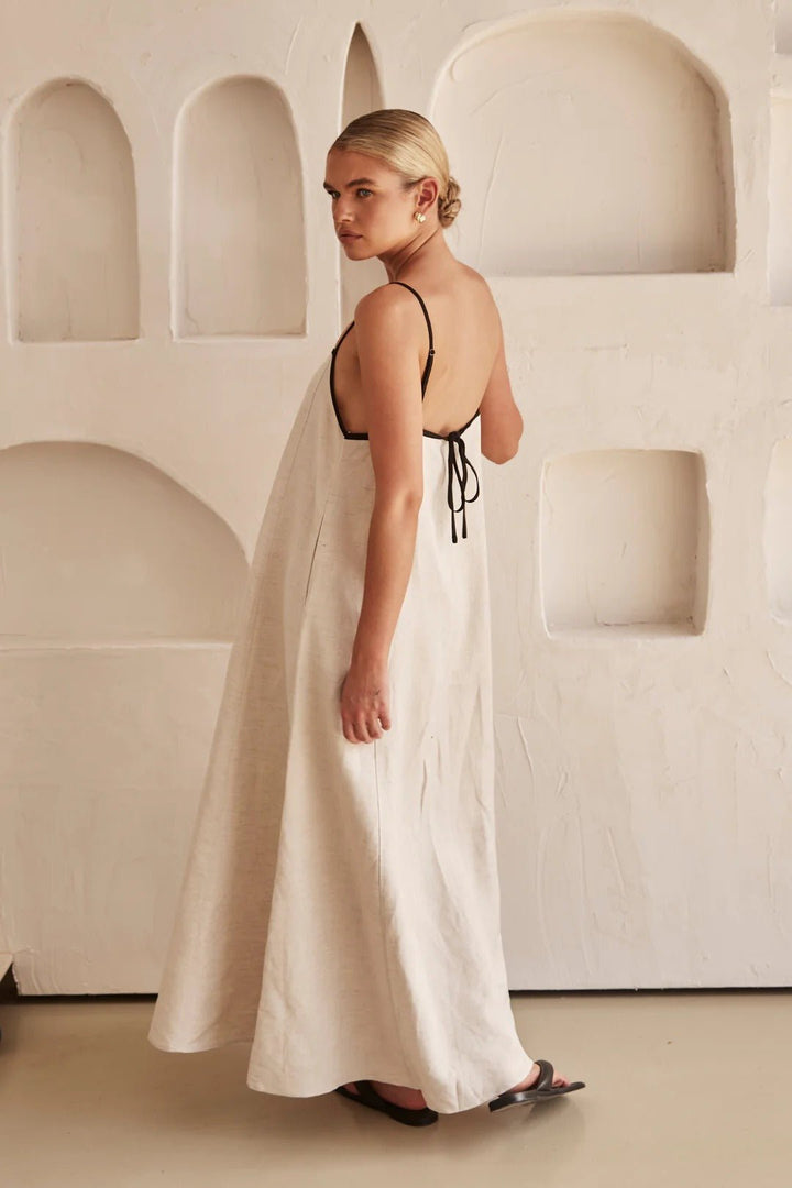 Relaxed-Fit Linen Maxi Dress