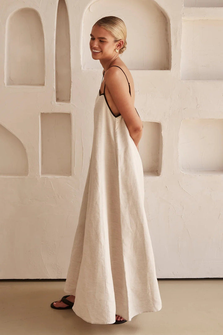 Relaxed-Fit Linen Maxi Dress