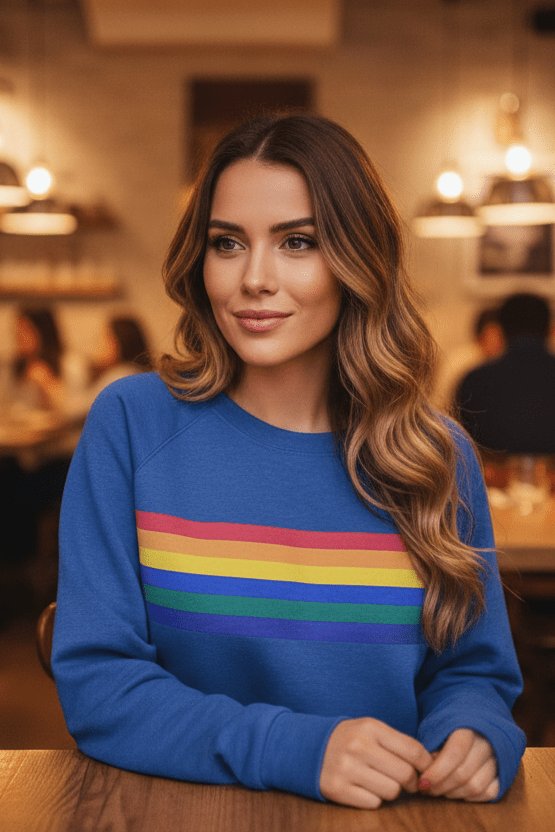 Rainbow Striped Crew-Neck Jumper