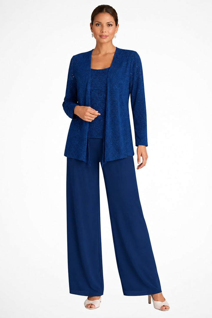 Sequined Wide-Leg Three-Piece Occasion Set