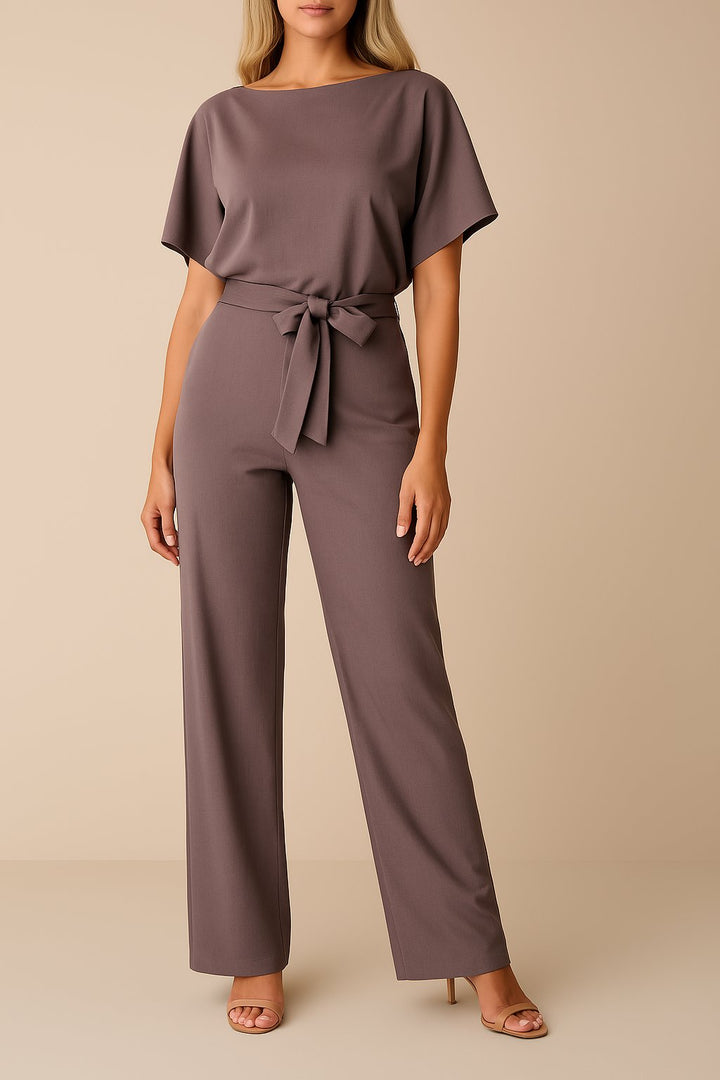 Wide Leg Belted Jumpsuit