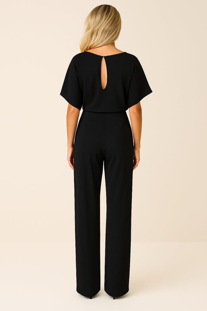 Wide Leg Belted Jumpsuit