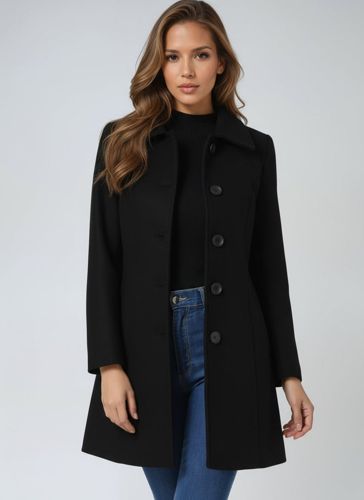 Single-Breasted Structured Midi Winter Coat