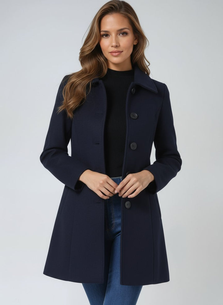 Single-Breasted Structured Midi Winter Coat