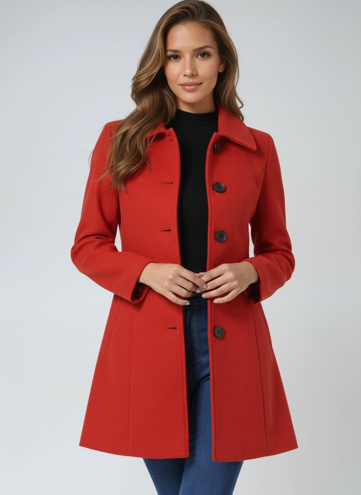 Single-Breasted Structured Midi Winter Coat