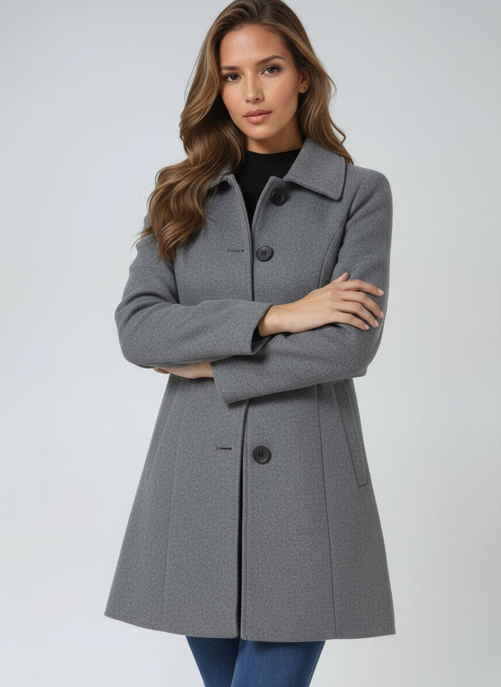 Single-Breasted Structured Midi Winter Coat