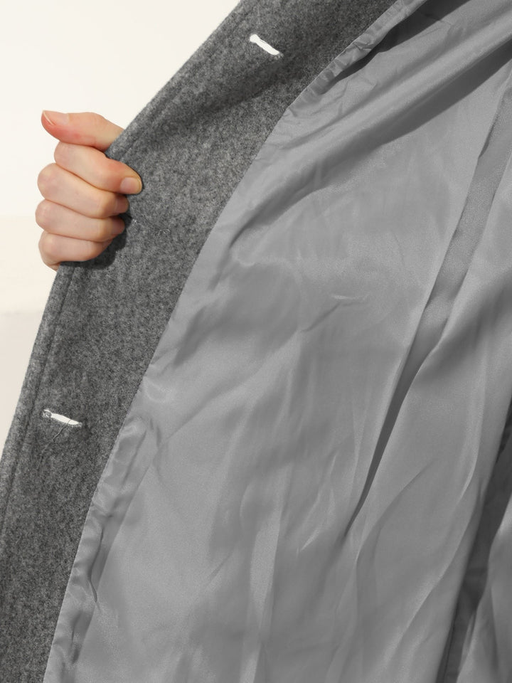 Single-Breasted Structured Midi Winter Coat