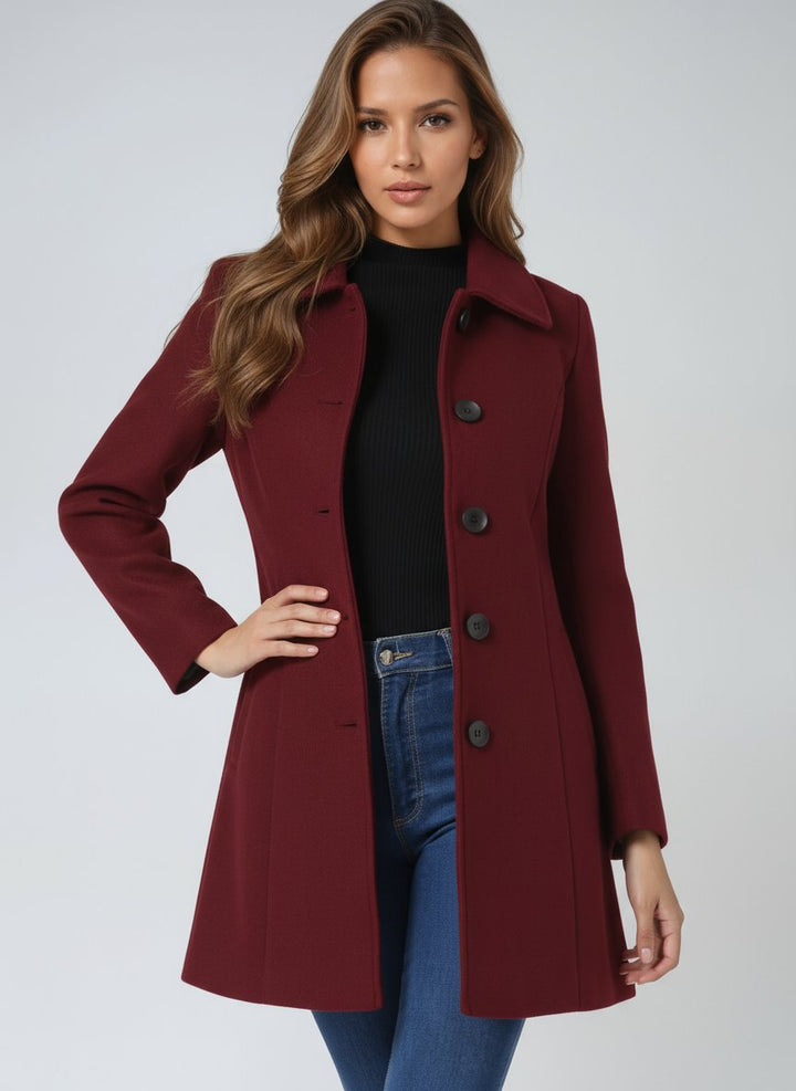 Single-Breasted Structured Midi Winter Coat