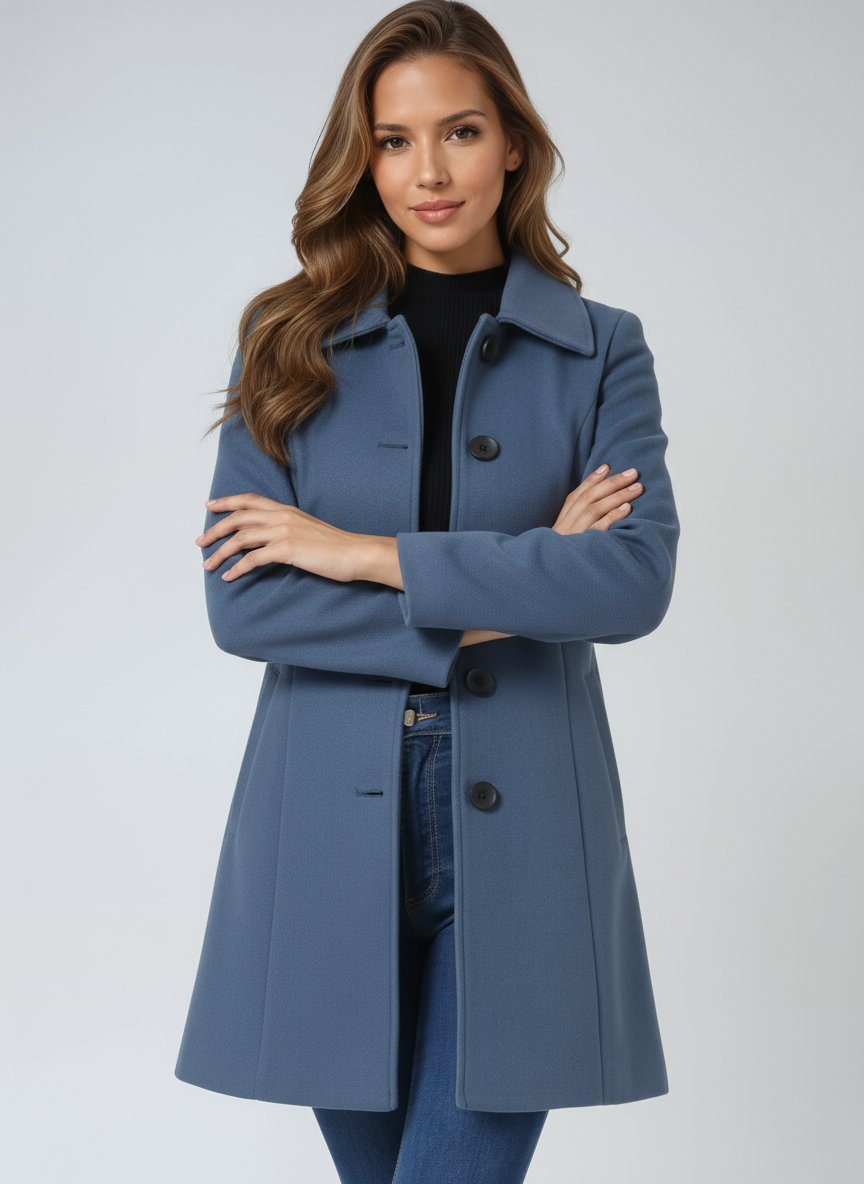 Single-Breasted Structured Midi Winter Coat