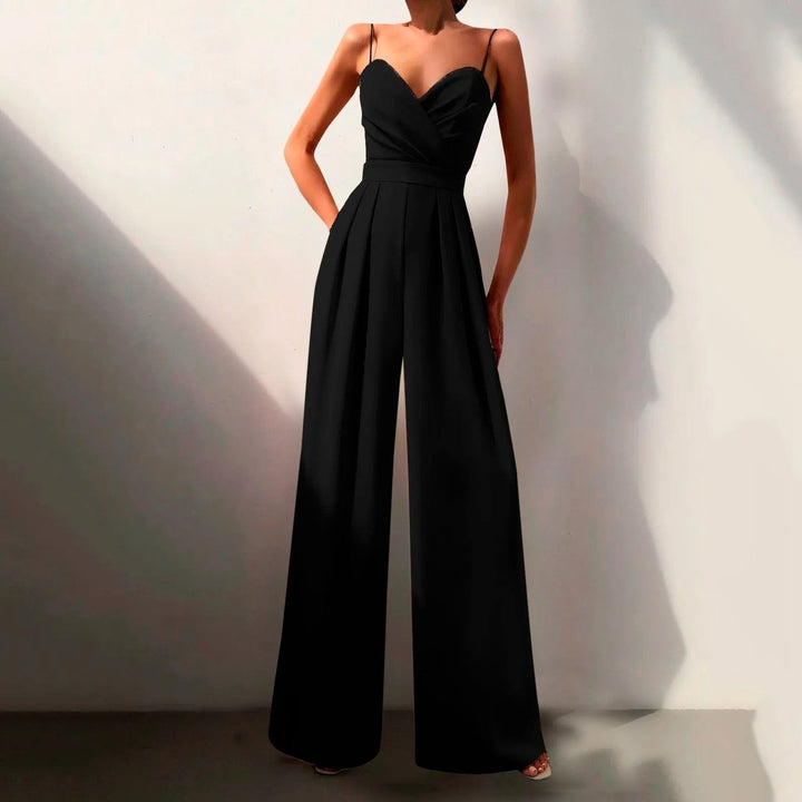 Sweetheart Neck Wide Leg Jumpsuit