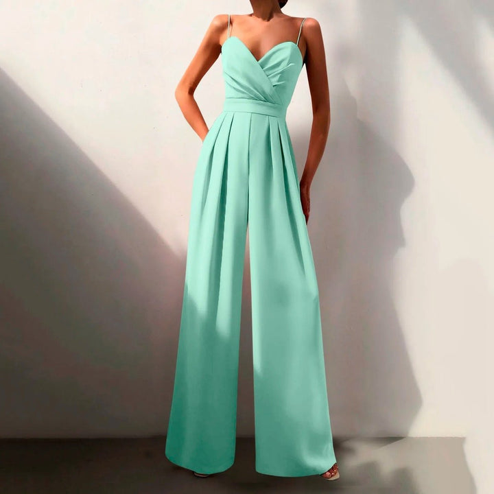 Sweetheart Neck Wide Leg Jumpsuit