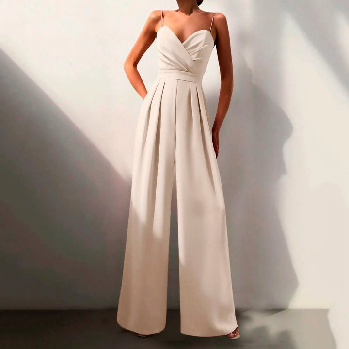 Sweetheart Neck Wide Leg Jumpsuit