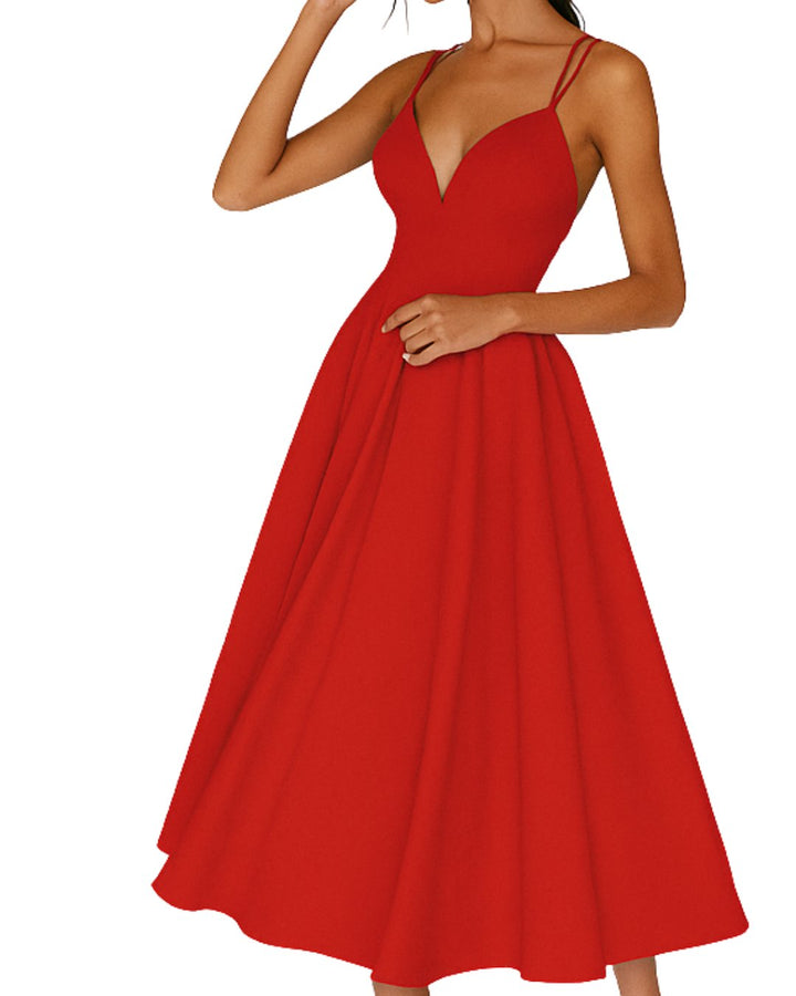 Sweetheart Strappy Midi Dress