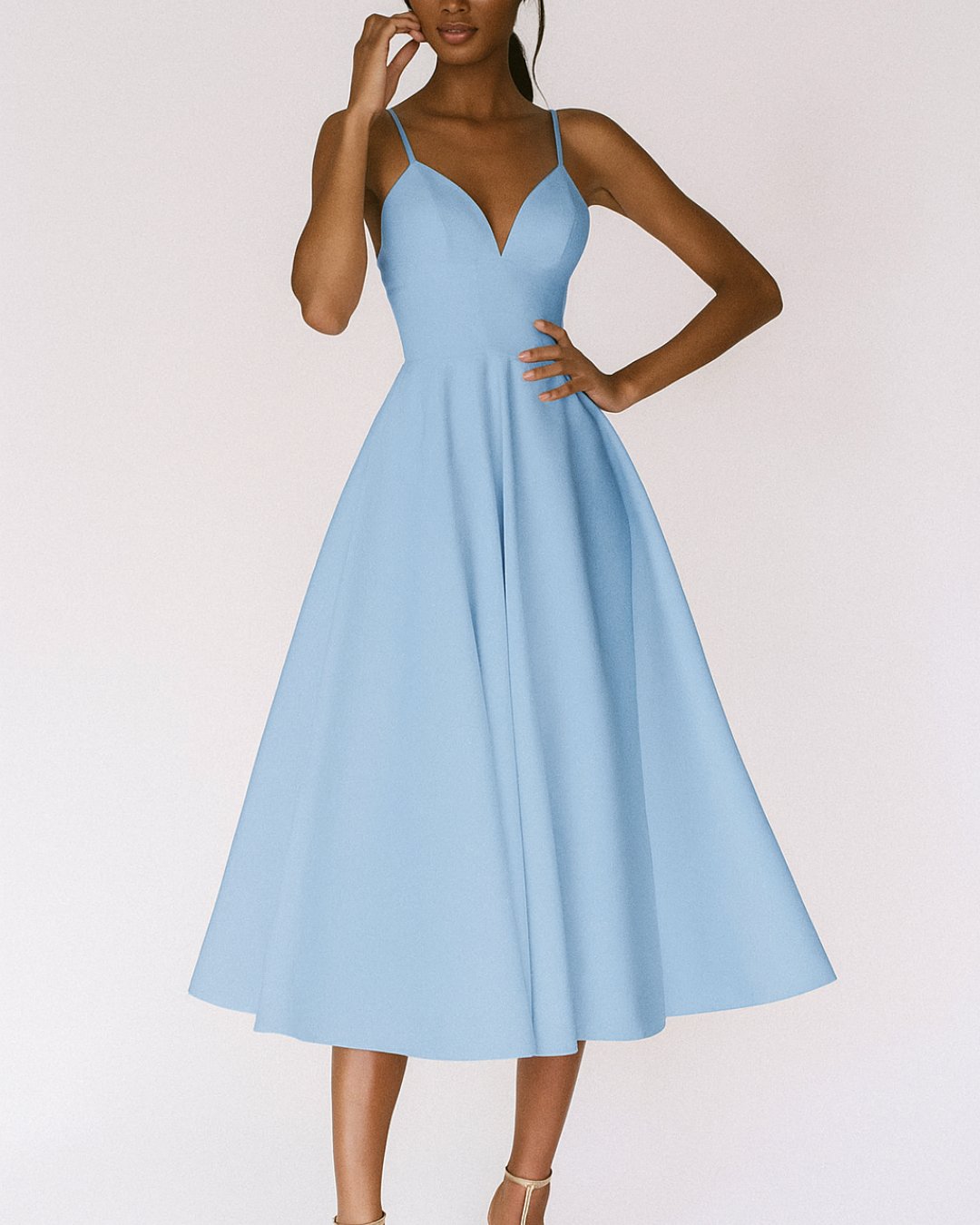 Sweetheart Strappy Midi Dress