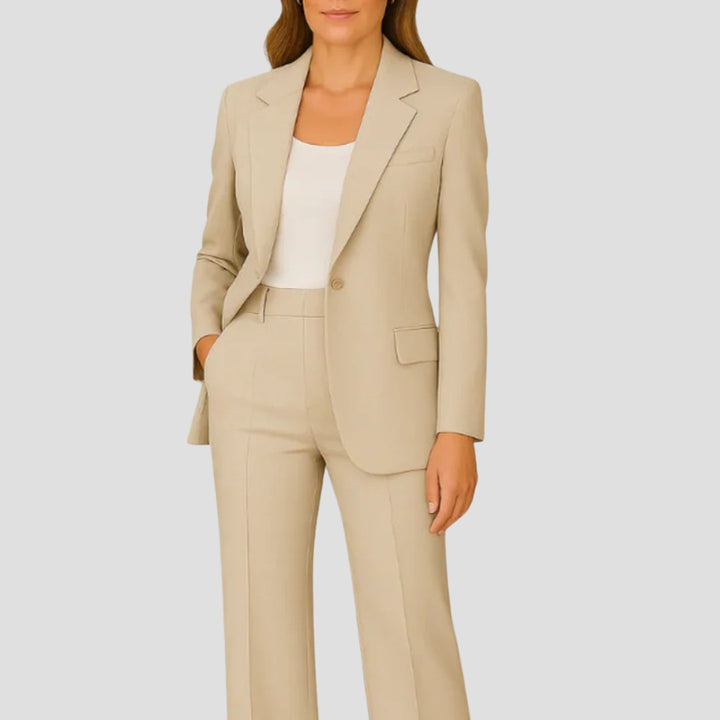 Tailored Fluid Crepe Two-Piece Suit