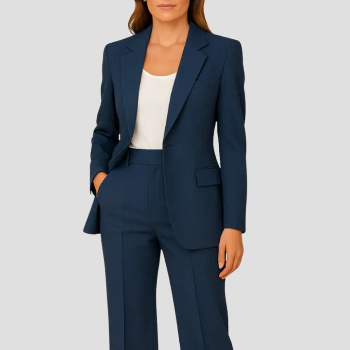Tailored Fluid Crepe Two-Piece Suit