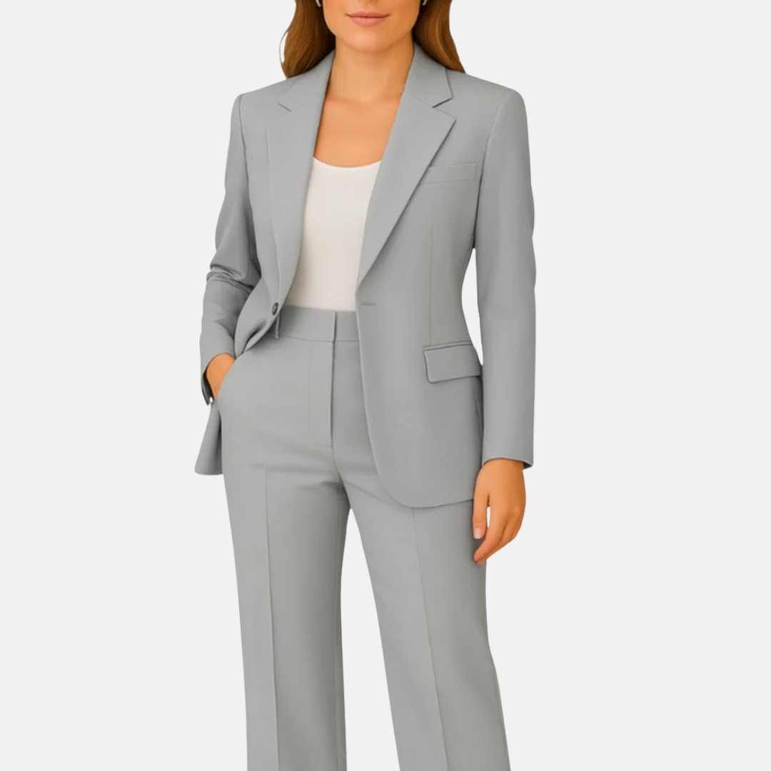 Tailored Fluid Crepe Two-Piece Suit