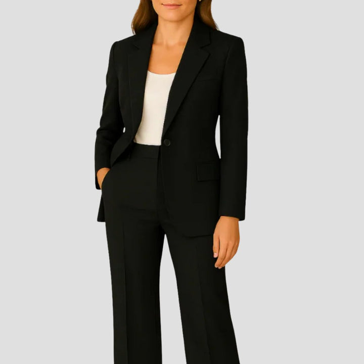 Tailored Fluid Crepe Two-Piece Suit